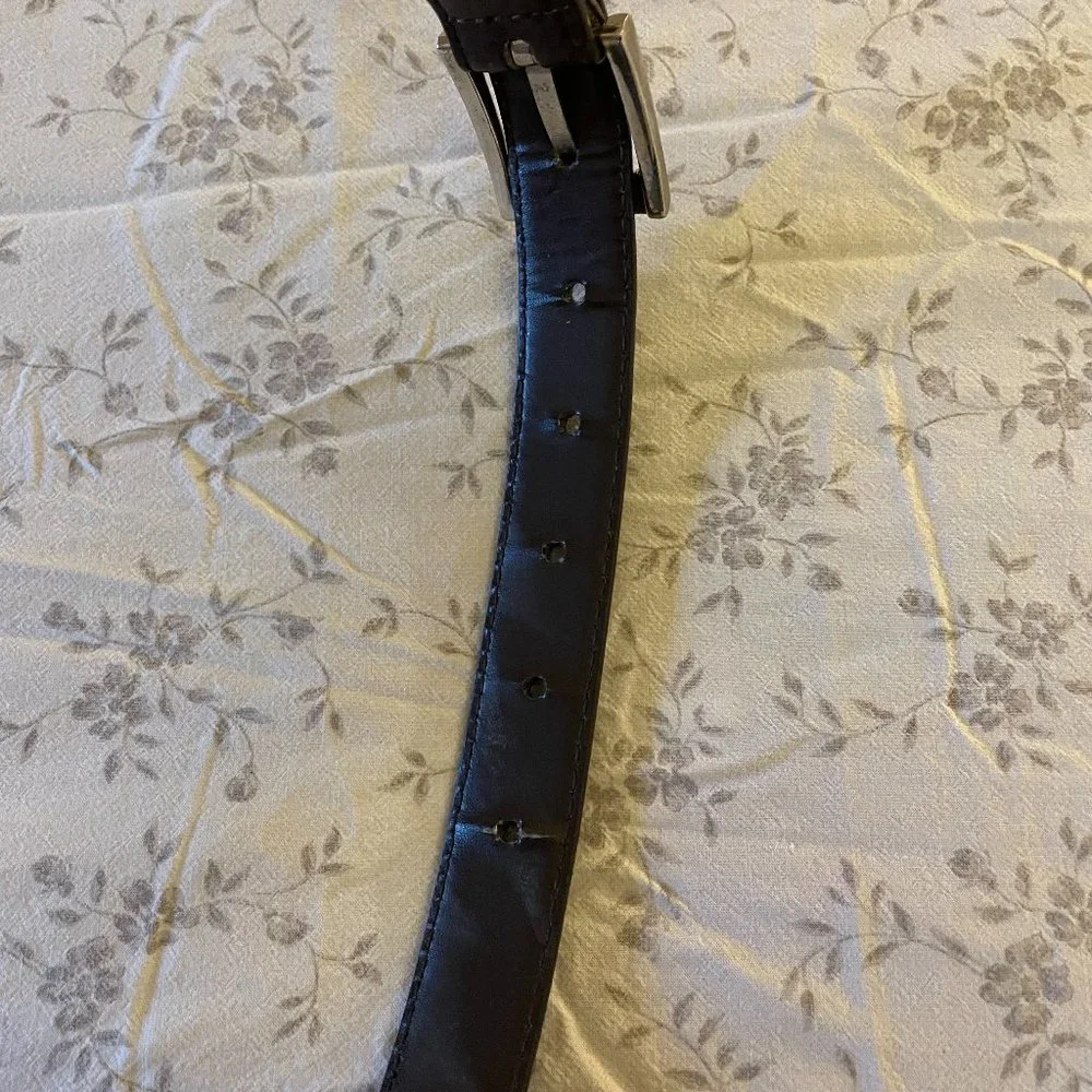 Lot of 1 Boy's Brown Belt and 2 Clip-On Ties (1 Silk, 1 Polyester)